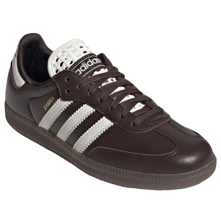 ADIDAS SAMBA OG BASKETWEAVE TONGUE AURORA COFFEE OFF WHITE (WOMEN&