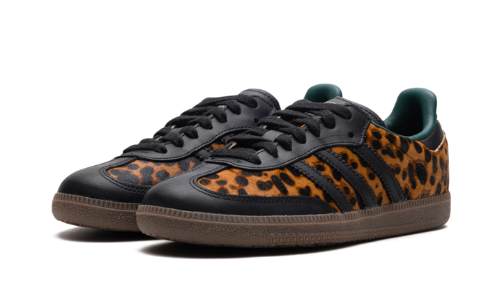 ADIDAS SAMBA OG BLACK GREEN LEOPARD (WOMEN&