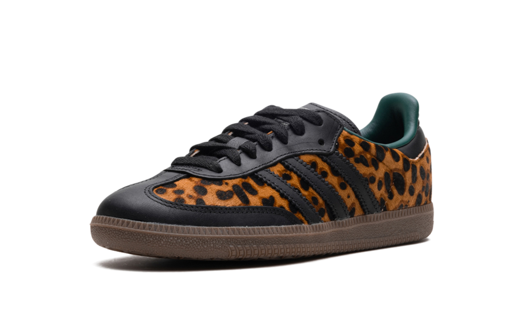 ADIDAS SAMBA OG BLACK GREEN LEOPARD (WOMEN&