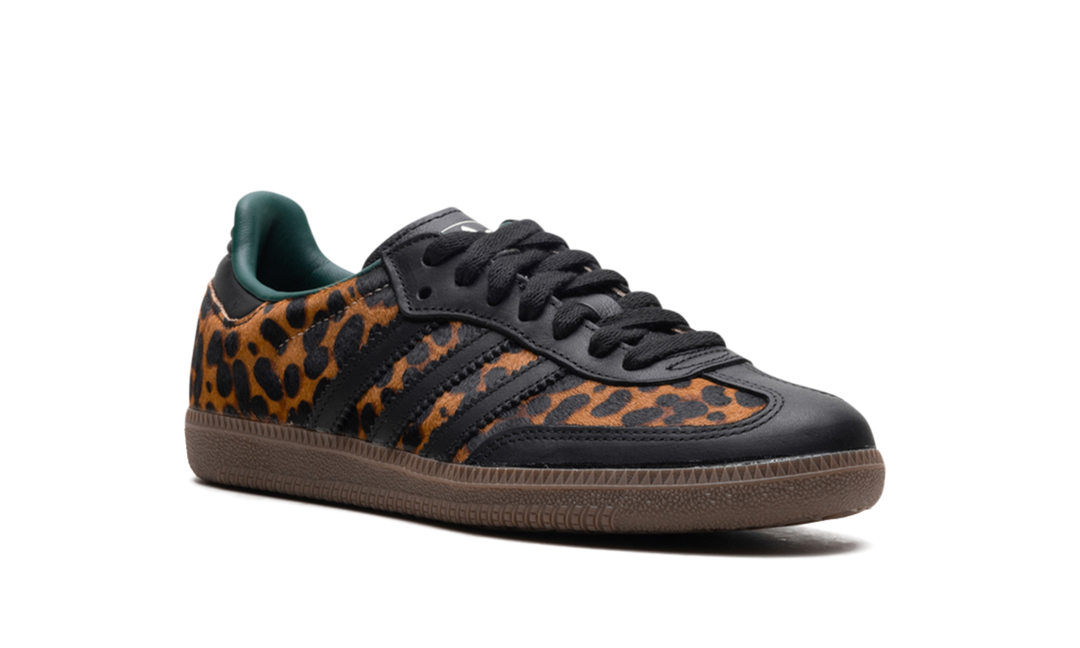 ADIDAS SAMBA OG BLACK GREEN LEOPARD (WOMEN&