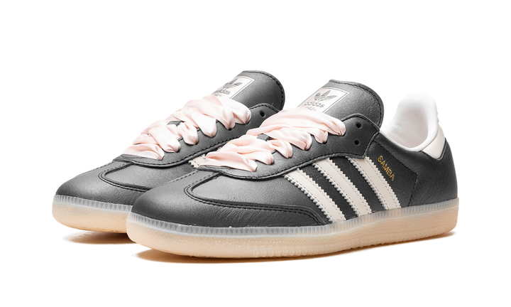 ADIDAS SAMBA OG BLACK PINK RIBBON LACES WOMENS