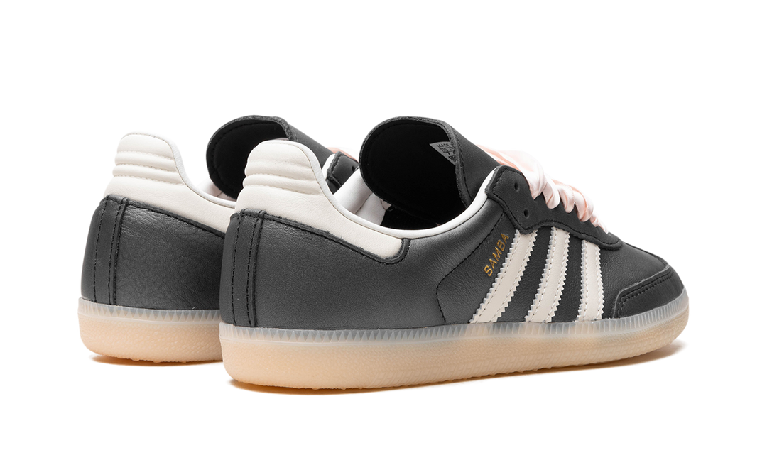 ADIDAS SAMBA OG BLACK PINK RIBBON LACES WOMENS