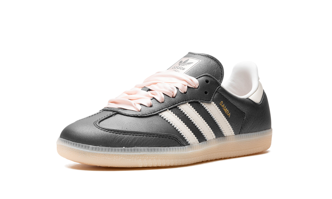 ADIDAS SAMBA OG BLACK PINK RIBBON LACES WOMENS