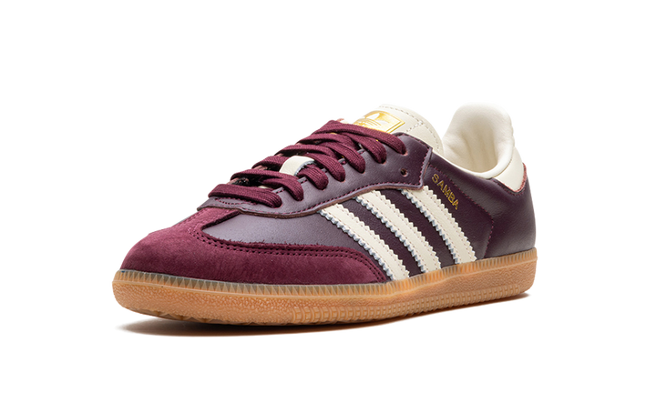 ADIDAS SAMBA OG MAROON GOLD METALLIC (WOMEN&