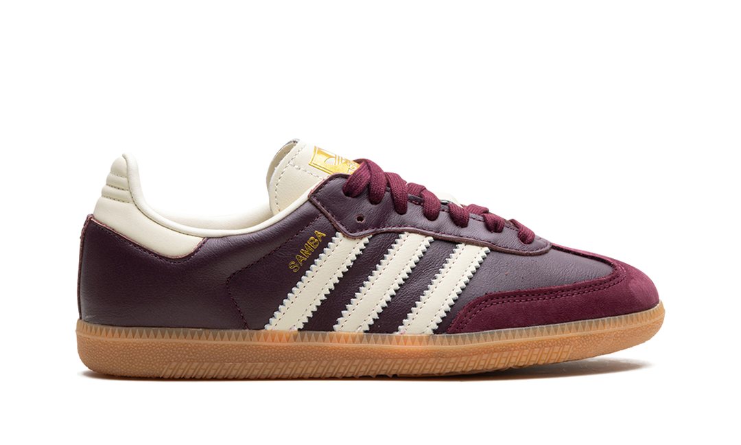 ADIDAS SAMBA OG MAROON GOLD METALLIC (WOMEN&