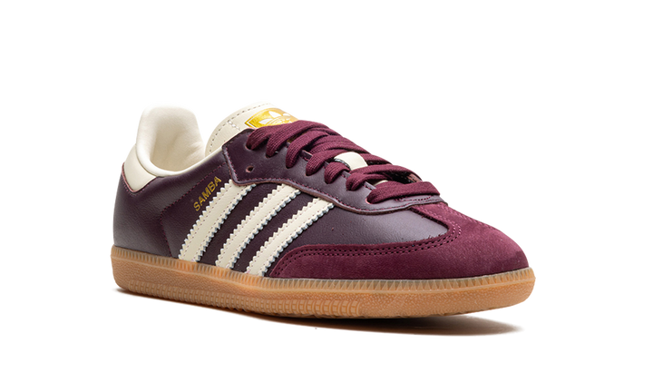 ADIDAS SAMBA OG MAROON GOLD METALLIC (WOMEN&