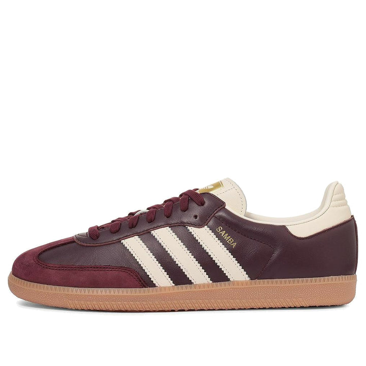 ADIDAS SAMBA OG MAROON GOLD METALLIC (WOMEN&