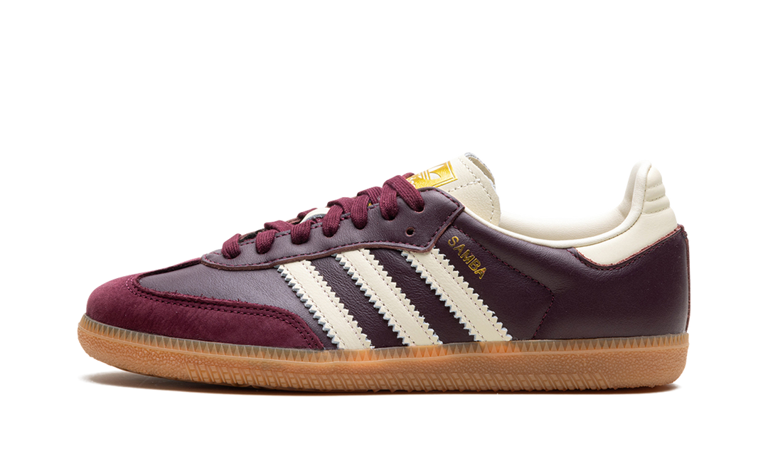 ADIDAS SAMBA OG MAROON GOLD METALLIC (WOMEN&