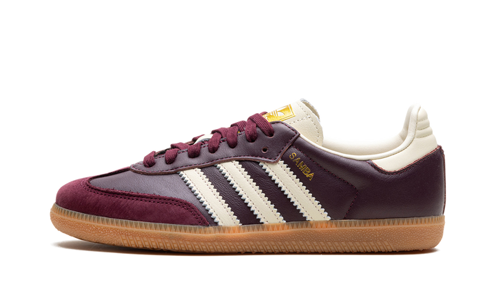 ADIDAS SAMBA OG MAROON GOLD METALLIC (WOMEN&