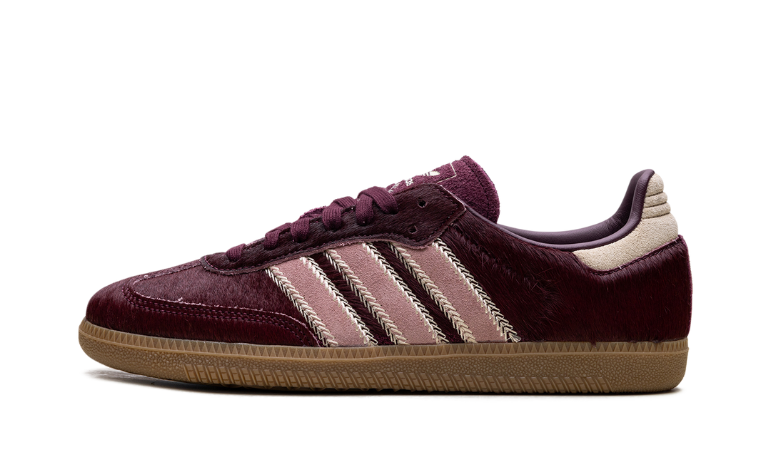 ADIDAS SAMBA OG MAROON SAND STRATA PONY (WOMEN&