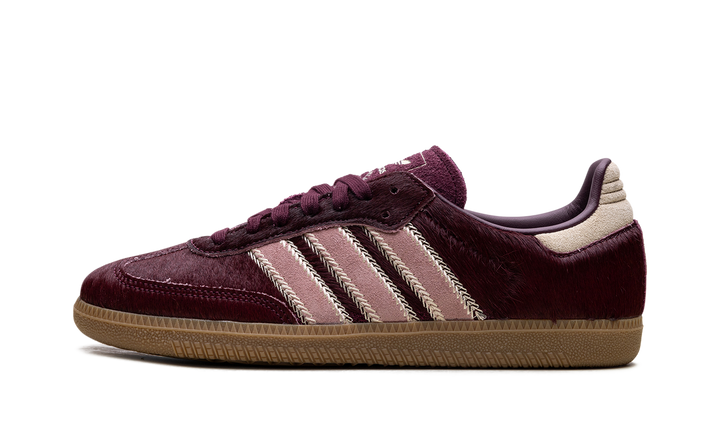 ADIDAS SAMBA OG MAROON SAND STRATA PONY (WOMEN&