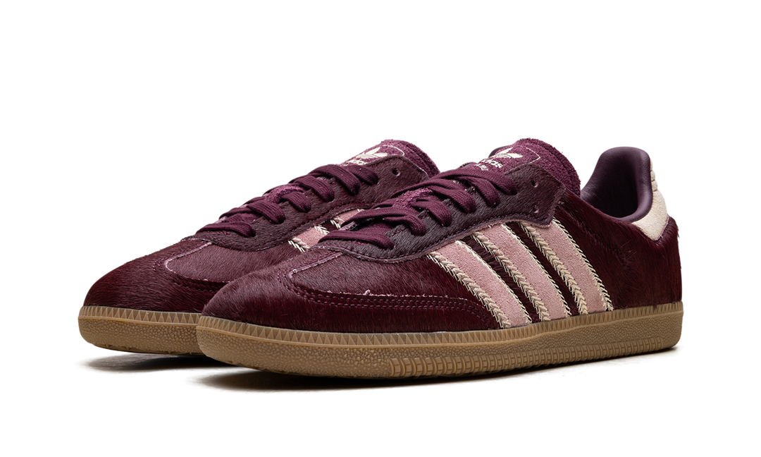 ADIDAS SAMBA OG MAROON SAND STRATA PONY (WOMEN&