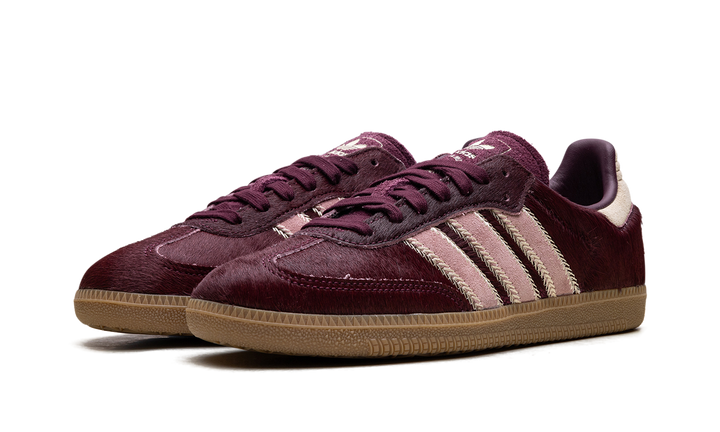 ADIDAS SAMBA OG MAROON SAND STRATA PONY (WOMEN&