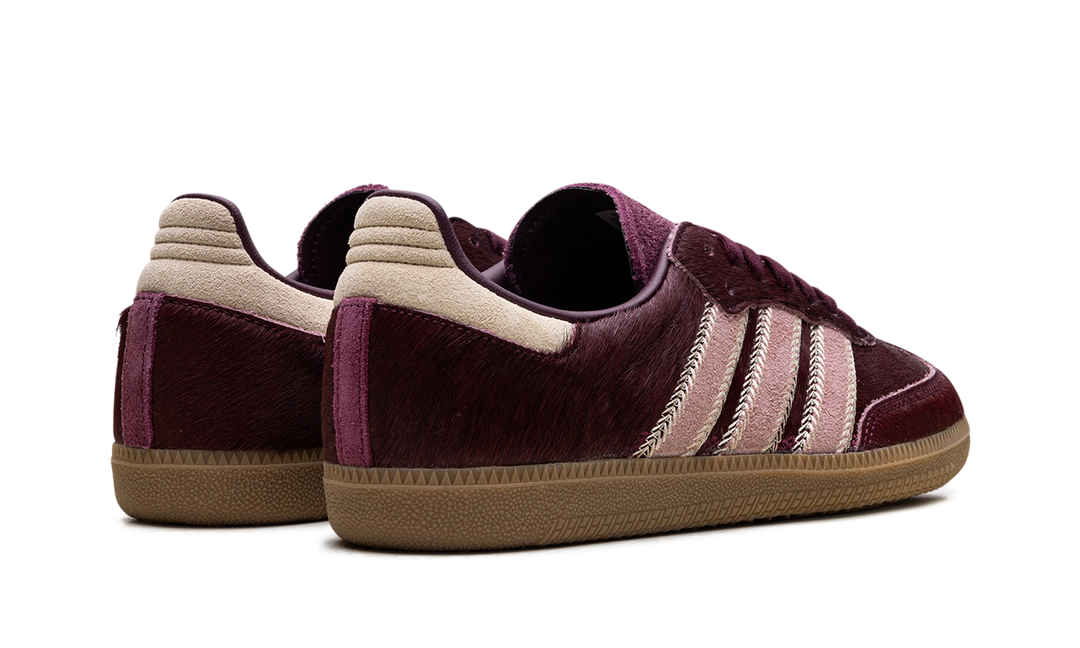 ADIDAS SAMBA OG MAROON SAND STRATA PONY (WOMEN&