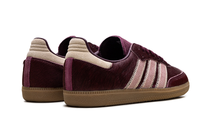 ADIDAS SAMBA OG MAROON SAND STRATA PONY (WOMEN&