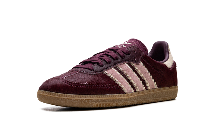 ADIDAS SAMBA OG MAROON SAND STRATA PONY (WOMEN&