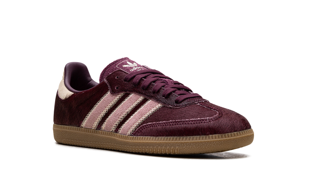 ADIDAS SAMBA OG MAROON SAND STRATA PONY (WOMEN&