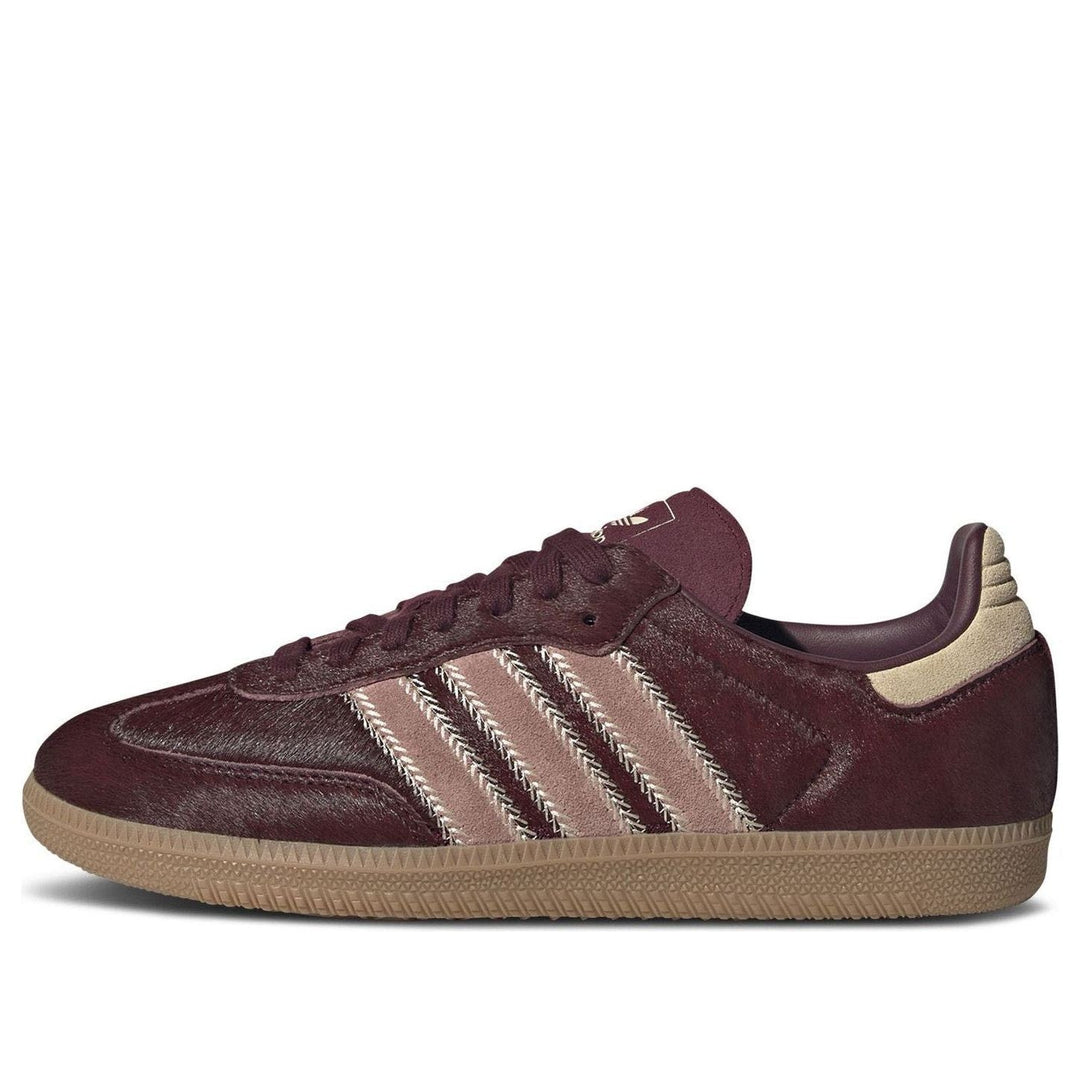 ADIDAS SAMBA OG MAROON SAND STRATA PONY (WOMEN&