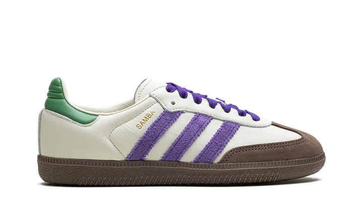 ADIDAS SAMBA OG OFF WHITE CORE PURPLE GREEN BROWN WOMENS