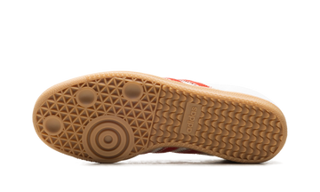 ADIDAS SAMBA OG PONY HAIR WONDER BEIGE BETTER SCARLET (WOMEN'S) — Stock