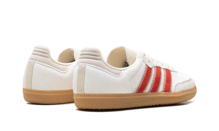 ADIDAS SAMBA OG PONY HAIR WONDER BEIGE BETTER SCARLET (WOMEN&
