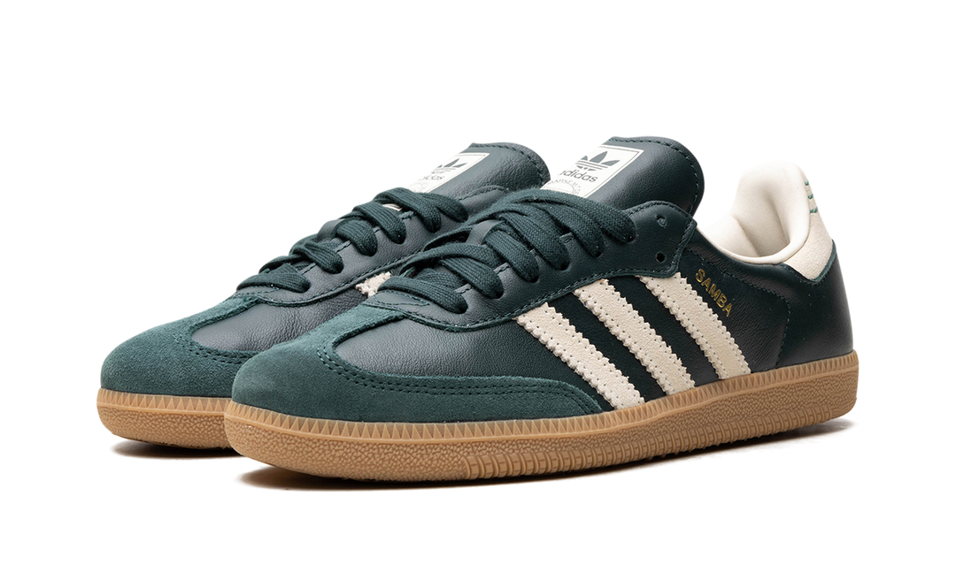 ADIDAS SAMBA OG SHADOW GREEN CREAM WHITE GOLD METALLIC