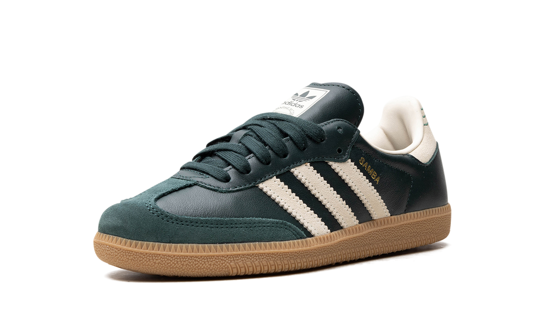 ADIDAS SAMBA OG SHADOW GREEN CREAM WHITE GOLD METALLIC