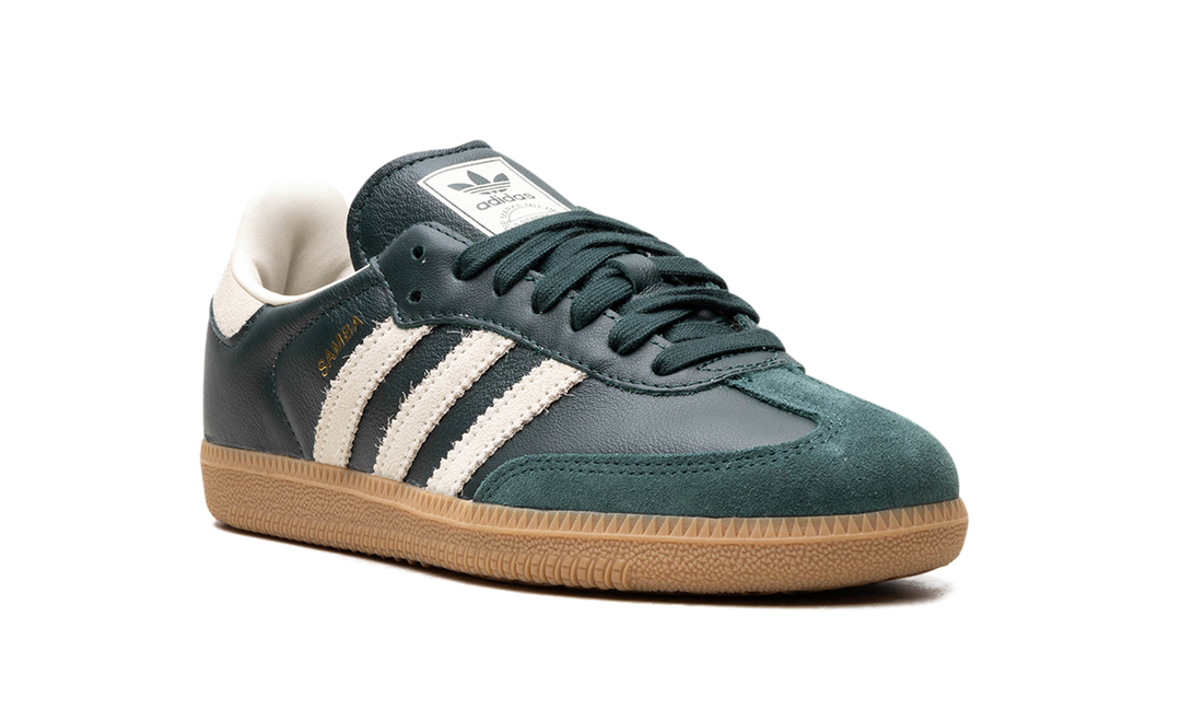 ADIDAS SAMBA OG SHADOW GREEN CREAM WHITE GOLD METALLIC