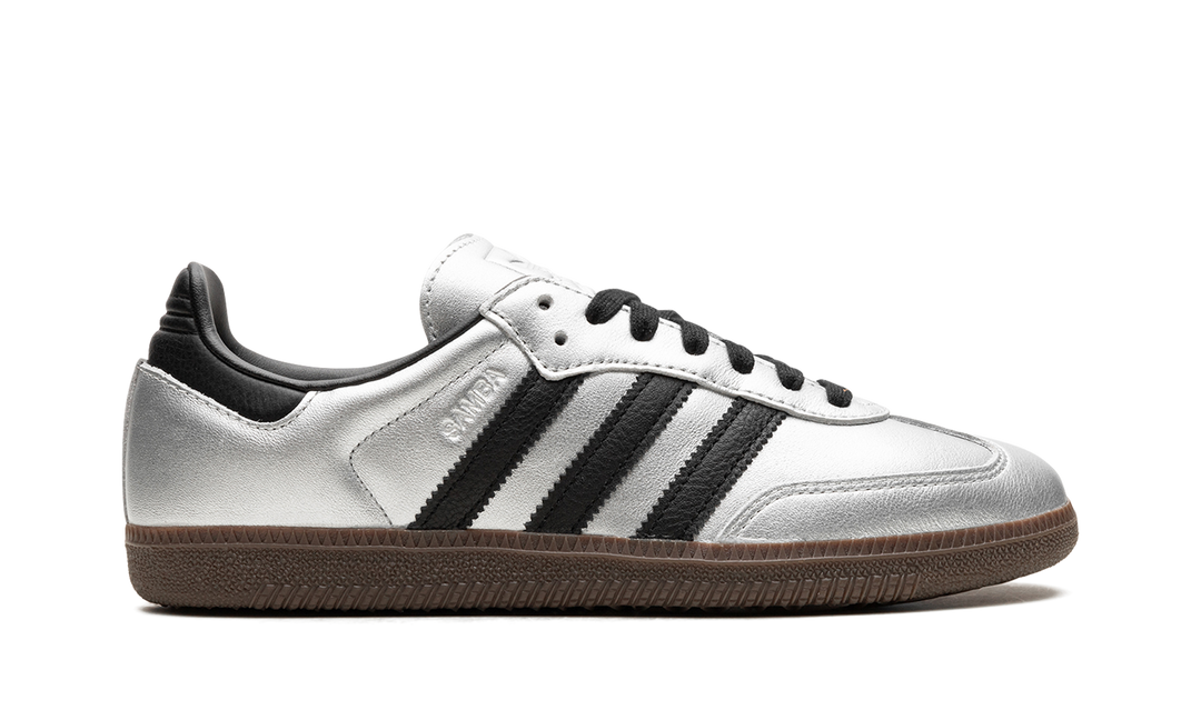 ADIDAS SAMBA OG SILVER METALLIC BLACK GUM (WOMEN&