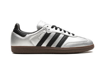 ADIDAS SAMBA OG SILVER METALLIC BLACK GUM (WOMEN'S) — Stock