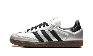 ADIDAS SAMBA OG SILVER METALLIC BLACK GUM (WOMEN'S) — Stock