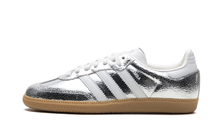 ADIDAS SAMBA OG SILVER METALLIC CRACKED LEATHER (WOMEN&
