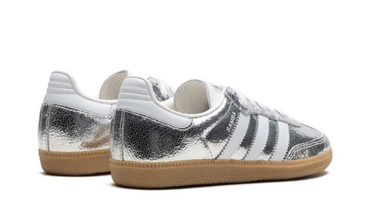 ADIDAS SAMBA OG SILVER METALLIC CRACKED LEATHER (WOMEN&