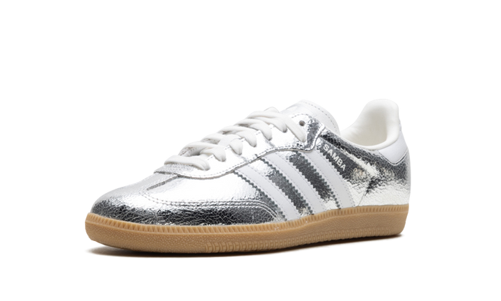 ADIDAS SAMBA OG SILVER METALLIC CRACKED LEATHER (WOMEN&