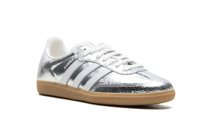 ADIDAS SAMBA OG SILVER METALLIC CRACKED LEATHER (WOMEN&