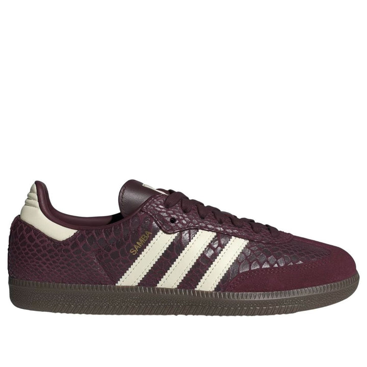 ADIDAS SAMBA OG SNAKESKIN MAROON CREAM WHITE (WOMEN&