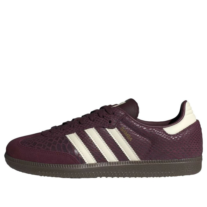 ADIDAS SAMBA OG SNAKESKIN MAROON CREAM WHITE (WOMEN&