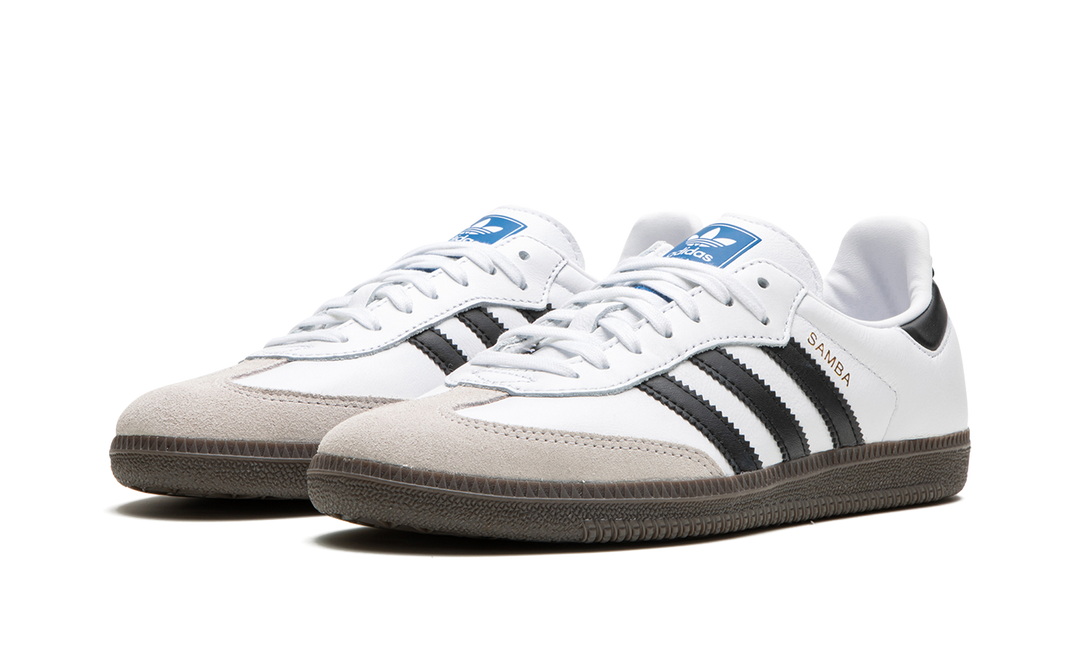 ADIDAS SAMBA OG WHITE BLACK GUM GS — Stock 