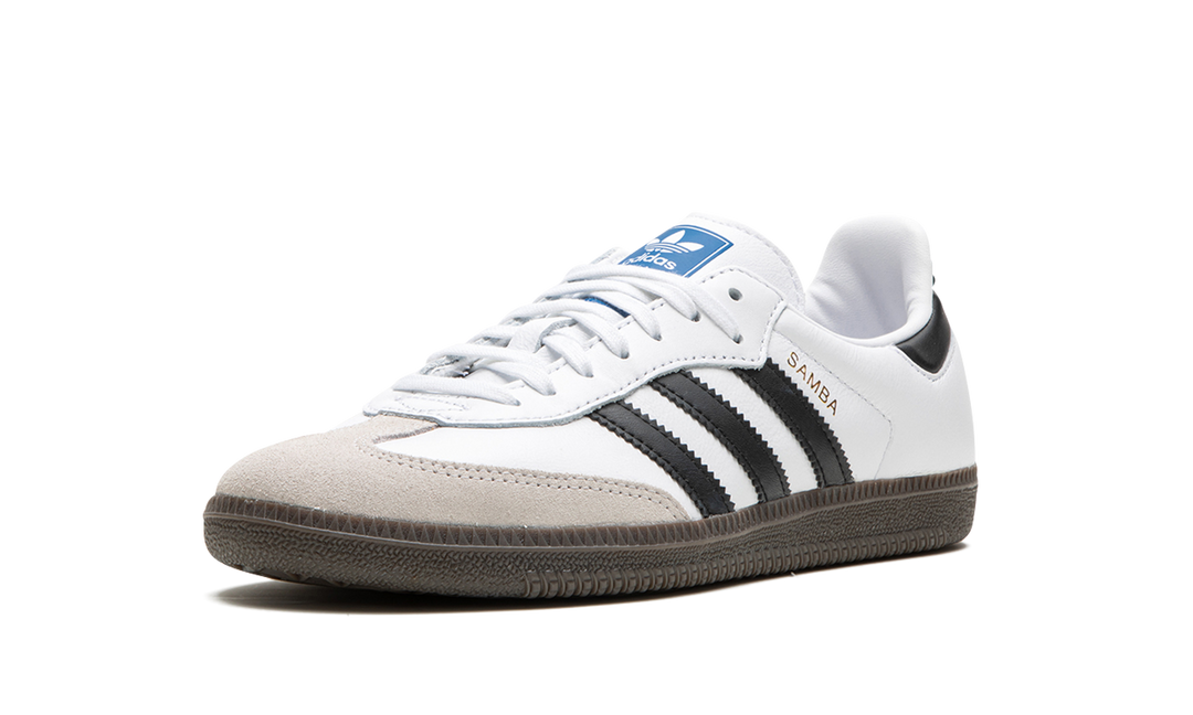 ADIDAS SAMBA OG WHITE BLACK GUM GS — Stock 
