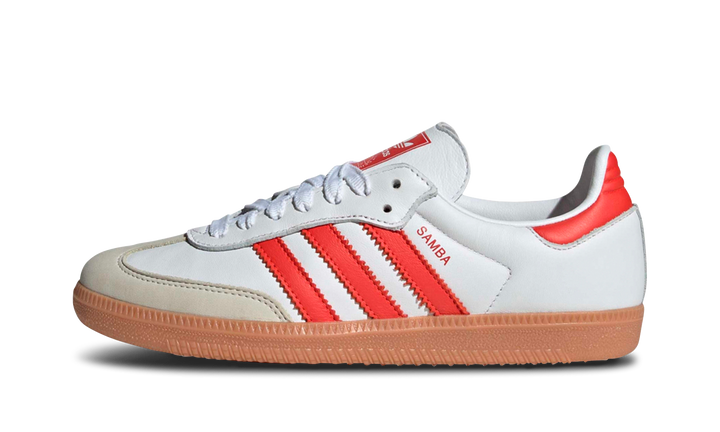 ADIDAS SAMBA OG WHITE SOLAR RED GUM (WOMEN&