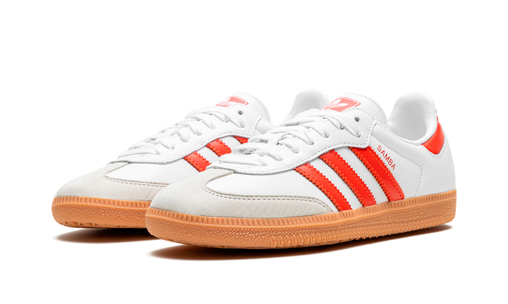 ADIDAS SAMBA OG WHITE SOLAR RED GUM (WOMEN&