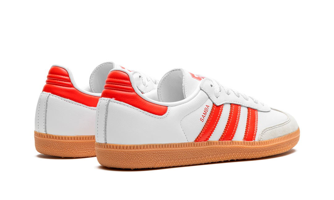ADIDAS SAMBA OG WHITE SOLAR RED GUM (WOMEN&