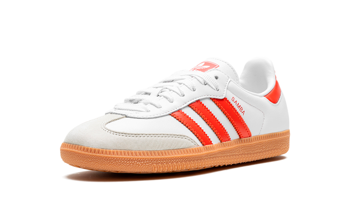 ADIDAS SAMBA OG WHITE SOLAR RED GUM (WOMEN&