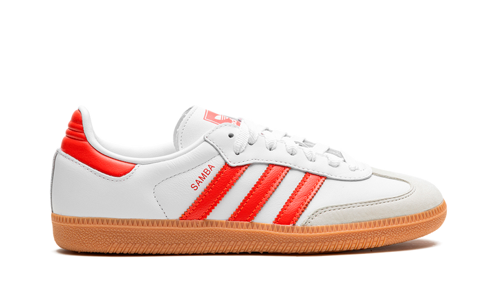 ADIDAS SAMBA OG WHITE SOLAR RED GUM (WOMEN&