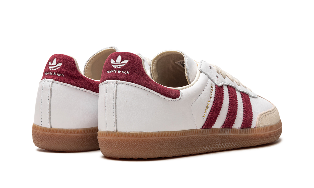 ADIDAS SAMBA OG X SPORTY &amp; RICH WHITE BURGUNDY