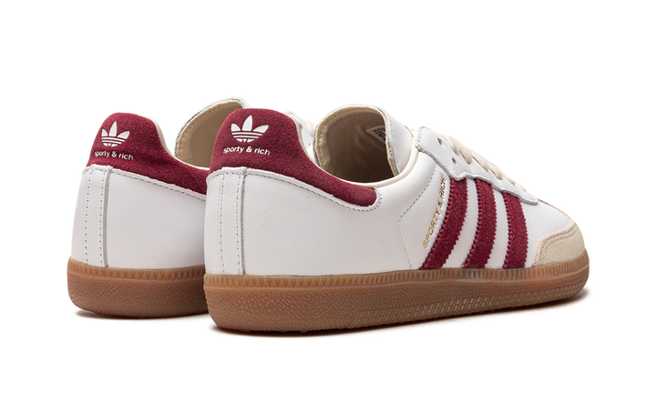 ADIDAS SAMBA OG X SPORTY &amp; RICH WHITE BURGUNDY