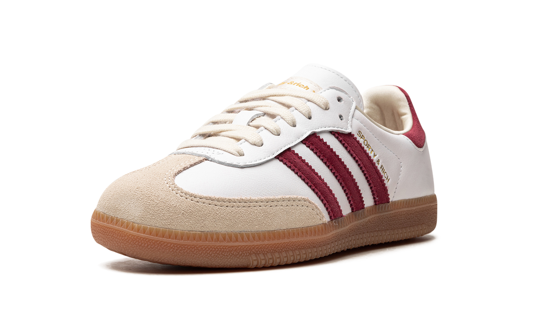 ADIDAS SAMBA OG X SPORTY &amp; RICH WHITE BURGUNDY