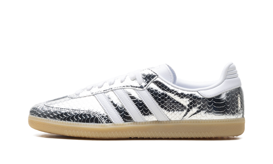 ADIDAS SAMBA PATENT SNAKESKIN SILVER METALLIC (WOMEN&