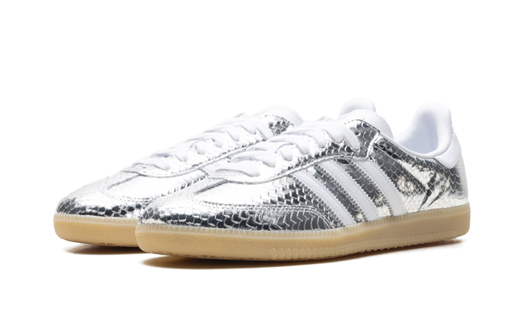 ADIDAS SAMBA PATENT SNAKESKIN SILVER METALLIC (WOMEN&