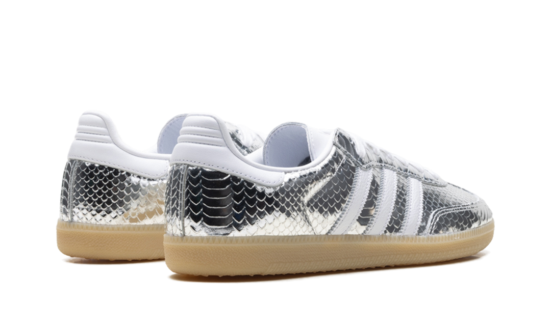 ADIDAS SAMBA PATENT SNAKESKIN SILVER METALLIC (WOMEN&